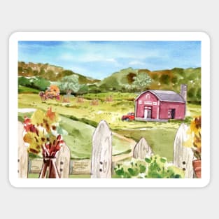 On The Farm - Cottage Core Aesthetic Art Magnet